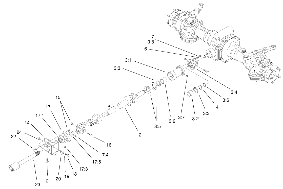 Driveshaft, Clutch Housing And Bearing Assembly