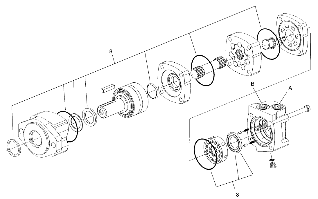 Hydraulic Motor Assembly No. 98-9084