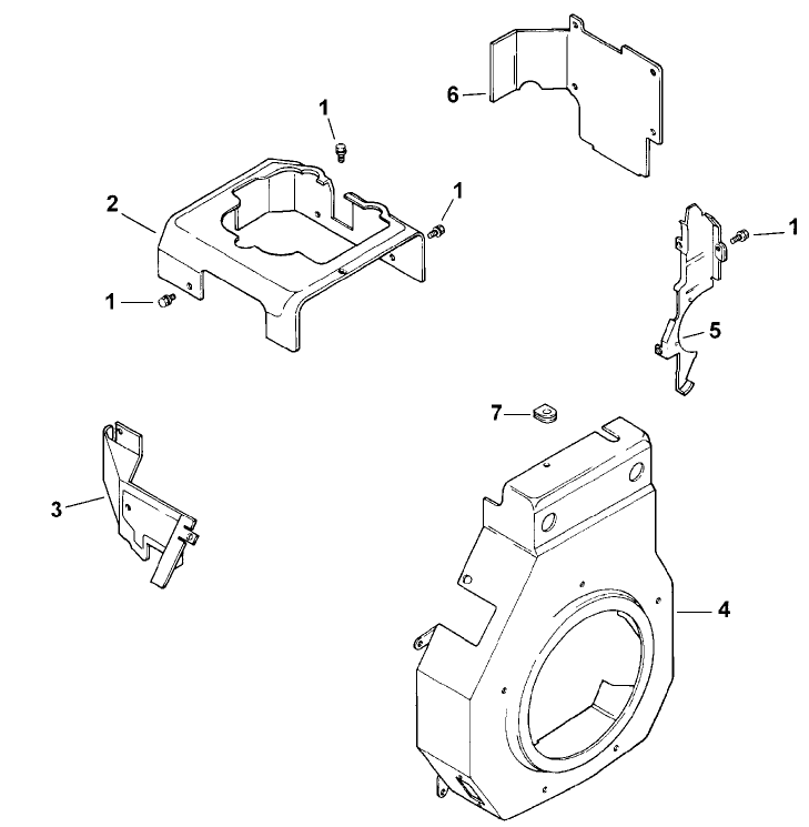 Blower Housing & Baffles (model 73429 Only)