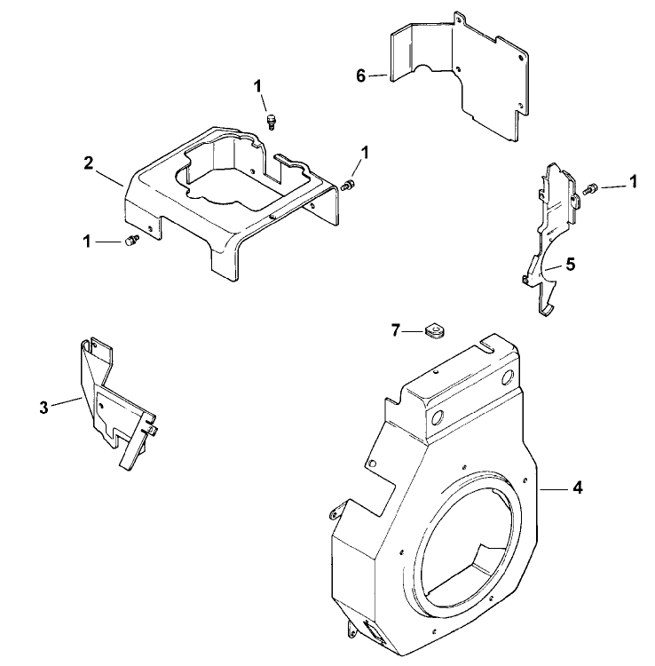 Blower Housing & Baffles (model 73449 Only)