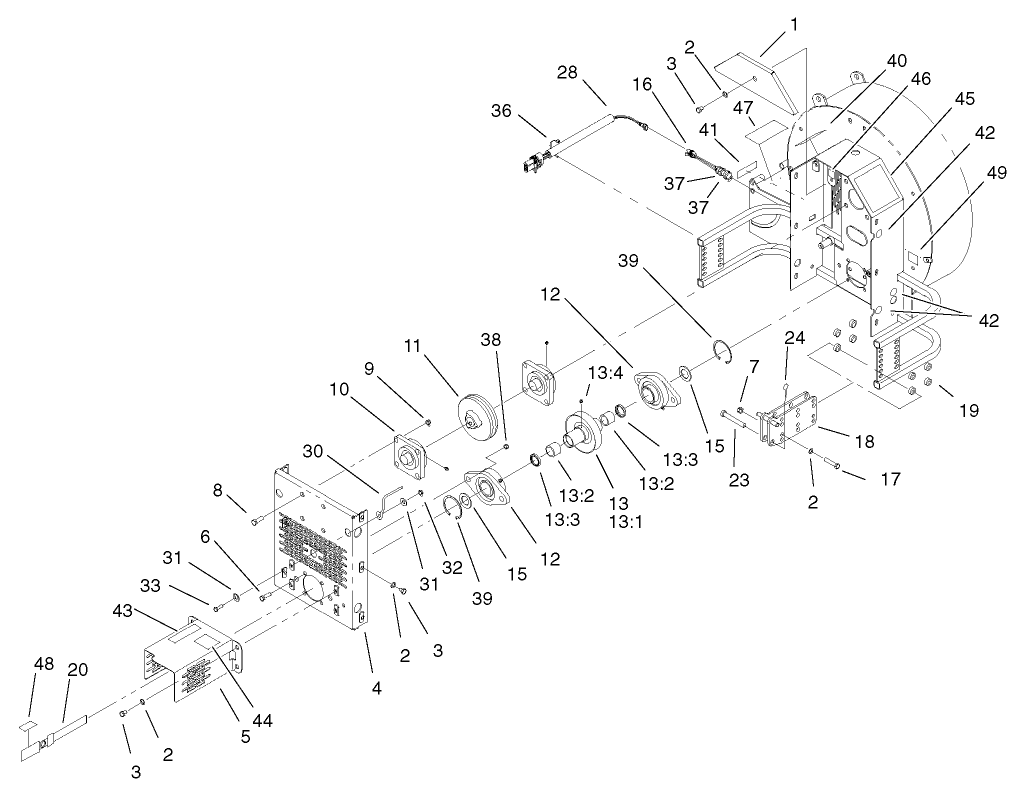 Blower, Fan And Frame Assembly