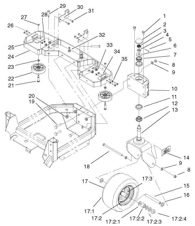 Tail, Wheel And Bumper Assembly