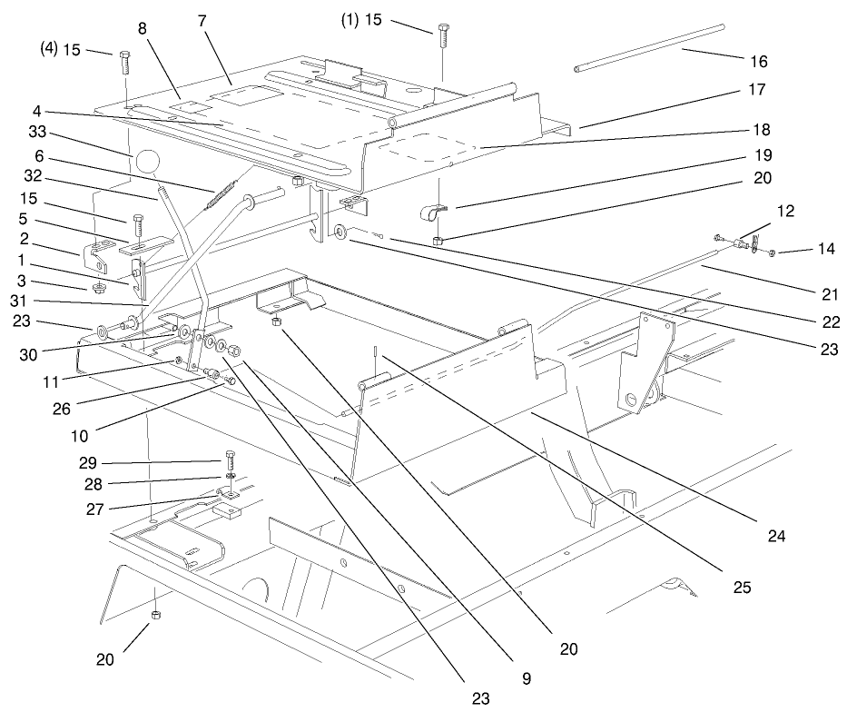 Seat Frame And Throttle Assembly