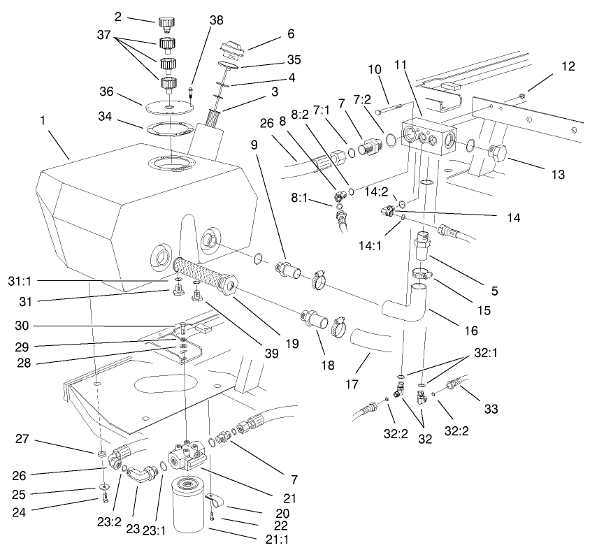 Hydraulic Filter And Reservoir Assembly