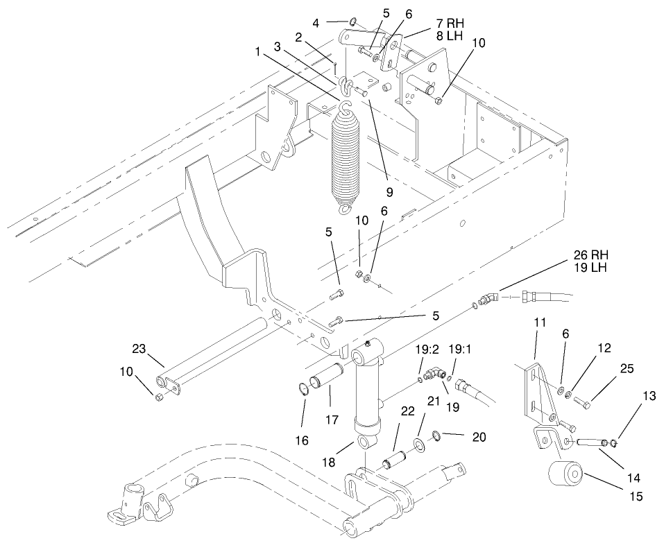 Rear Lift Arm Installation Assembly
