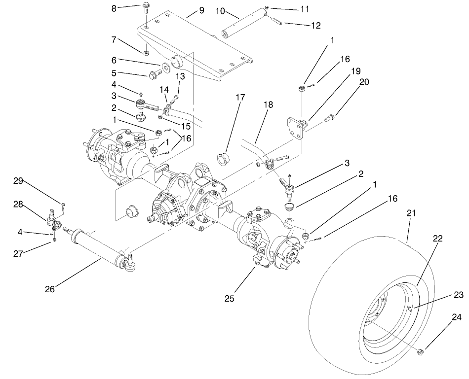 Rear Axle Assembly (model No. 30302)