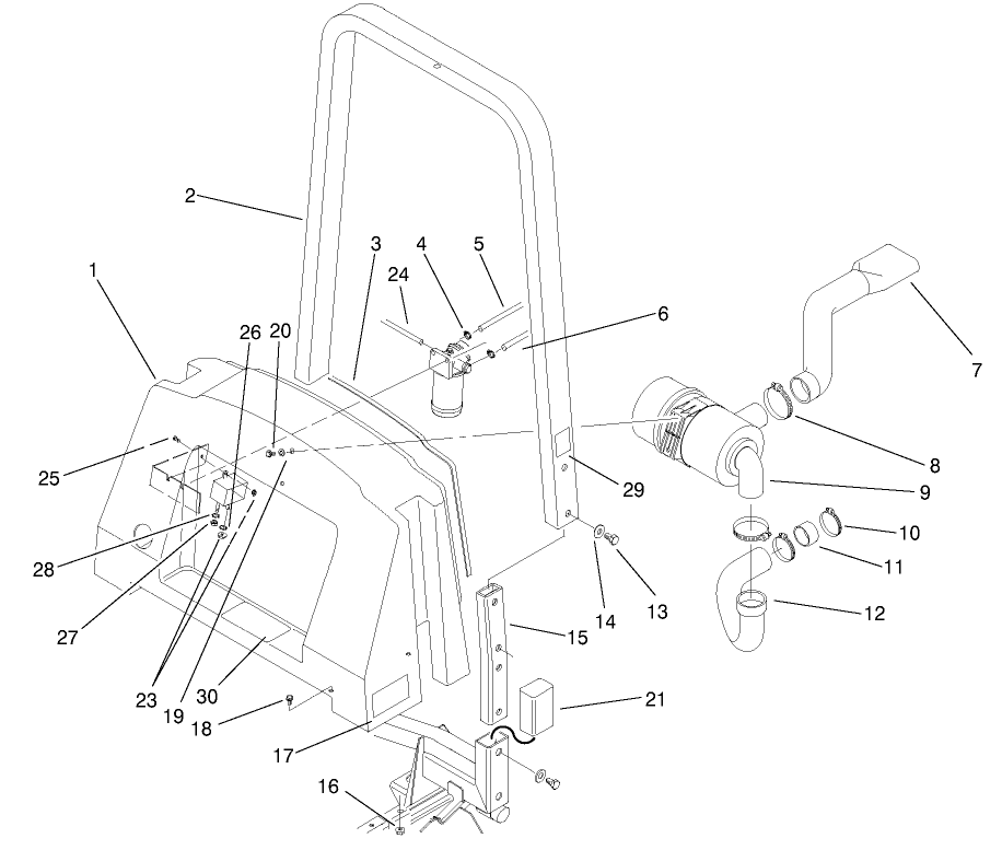 Center Shroud & Air Cleaner Assembly