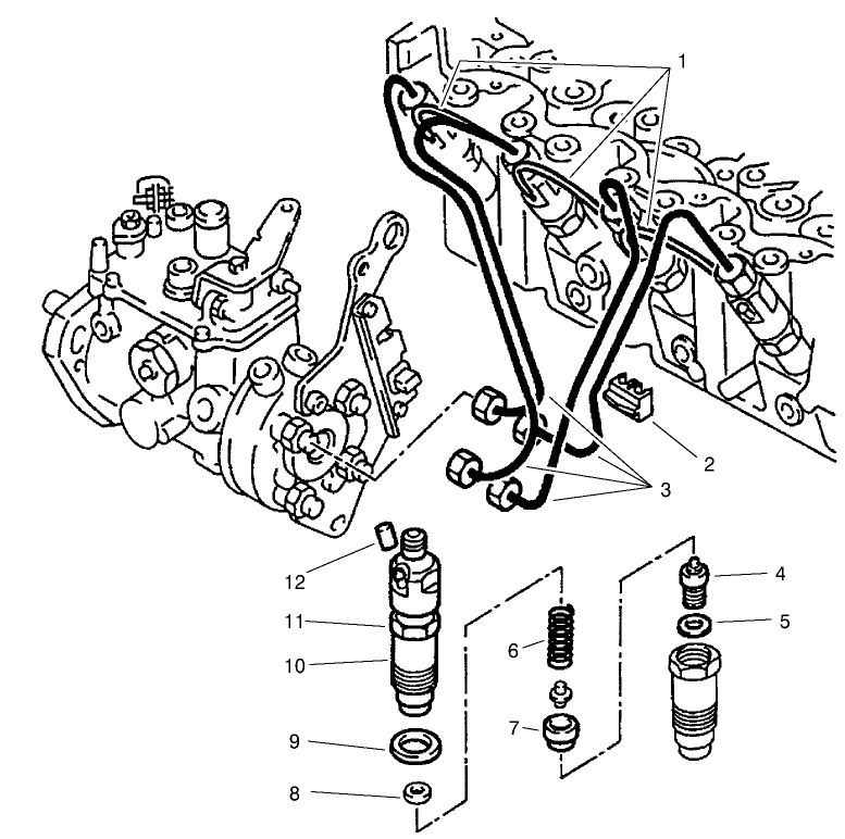 Fuel Injector & Plumbing Assembly