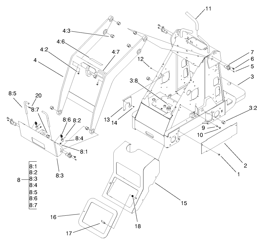 Frame And Loader Arm Assembly