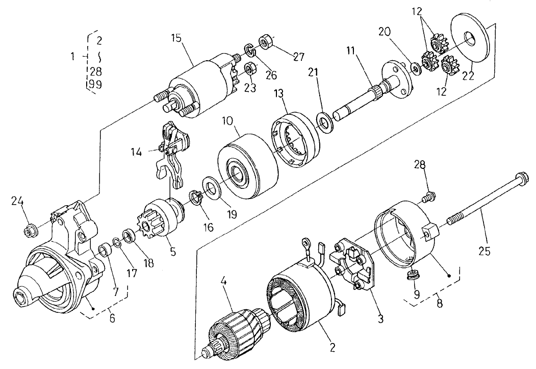 Starter (complete Parts)