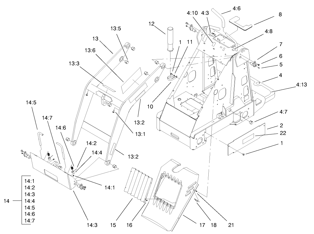 Frame And Loader Arm Assembly