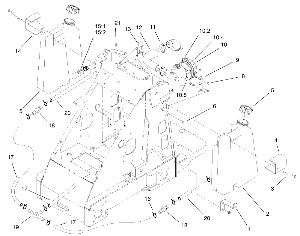 Fuel Tank And Air Filter Assembly