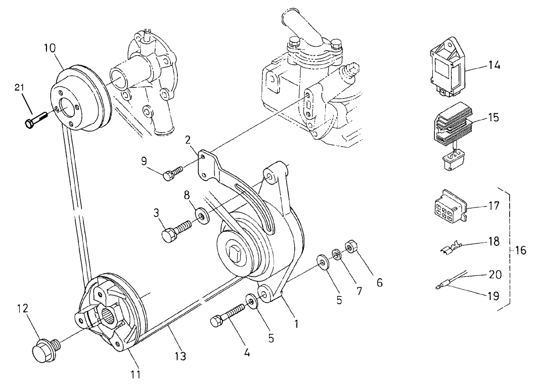 Dynamo And Pulley Assembly