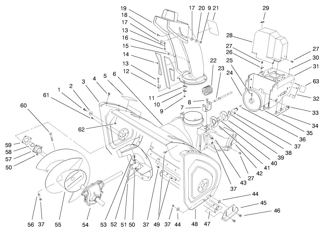 Housing And Engine Frame Assembly