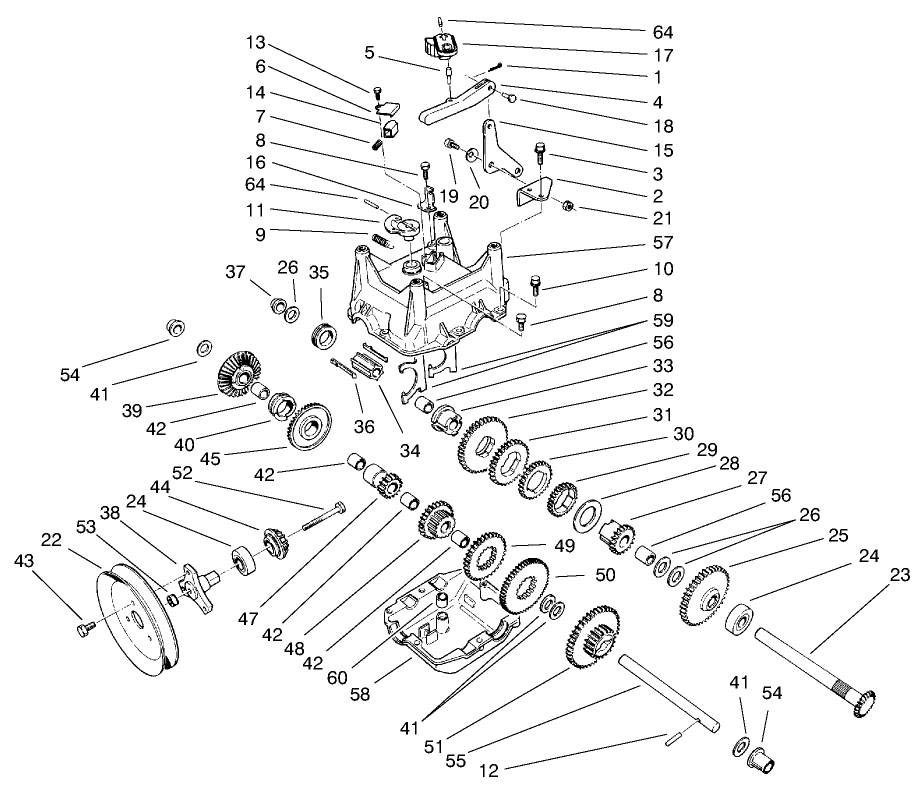 Traction Gearcase Assembly No. 66-8030