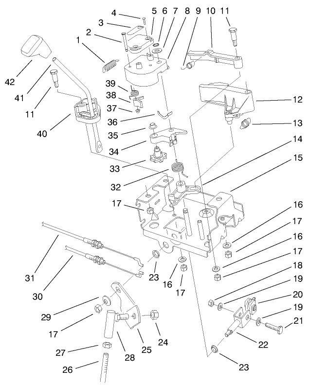 Power Shift Control Assembly