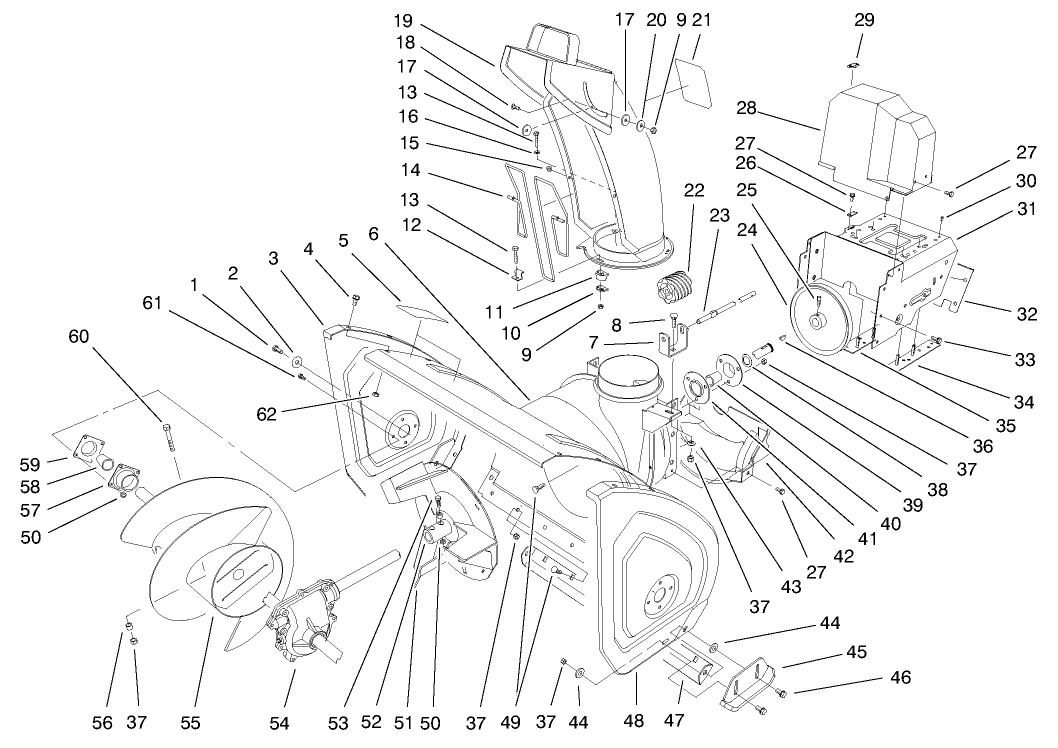 Housing And Engine Frame Assembly