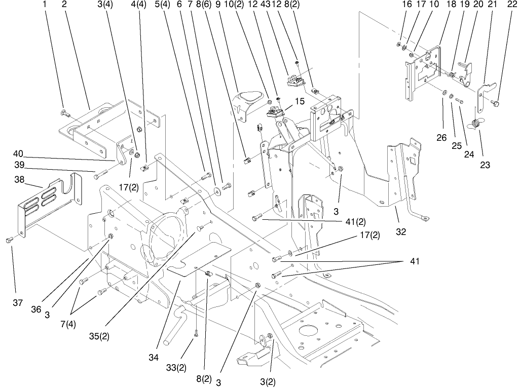 Steering Tower & Fuel Tank Support Assembly