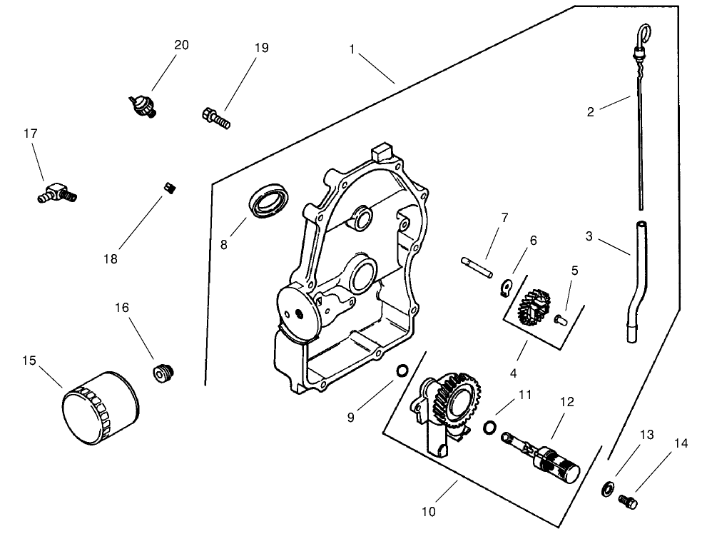 Group 3-Oil Pan/lubrication (models 73542 & 73570)