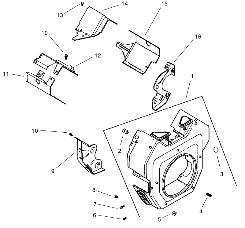 Group 6-Blower Housing & Baffles (models 73542 & 73570)