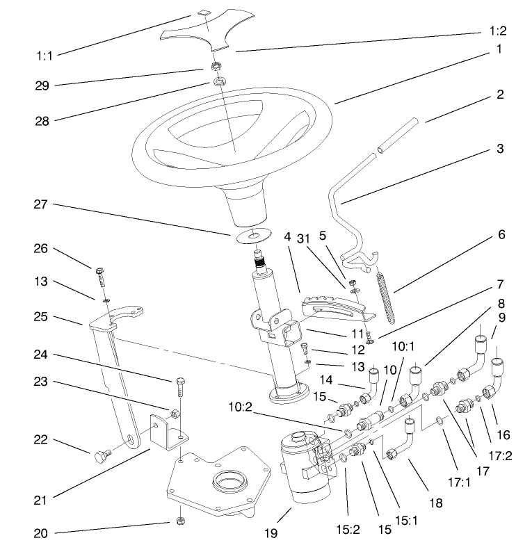 Power Steering & Tilt Assembly
