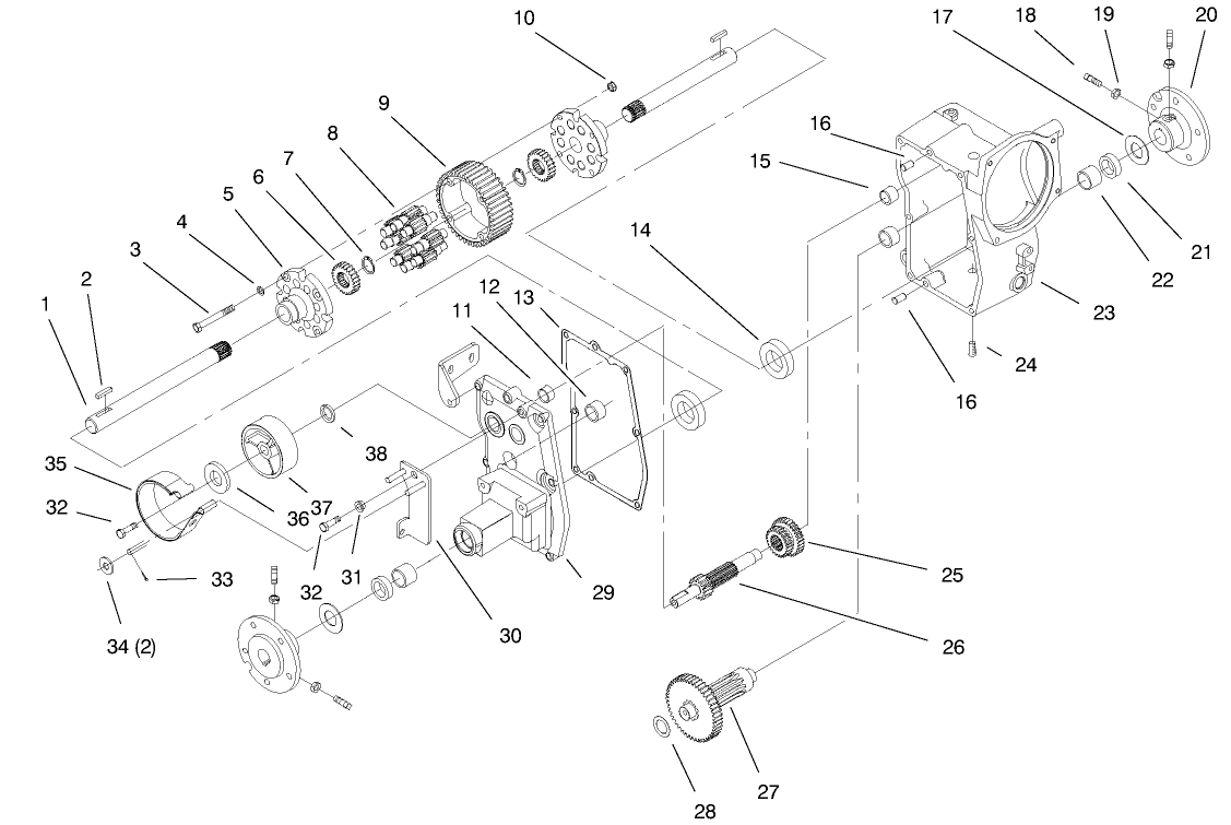Hydro Trans Axle Assembly