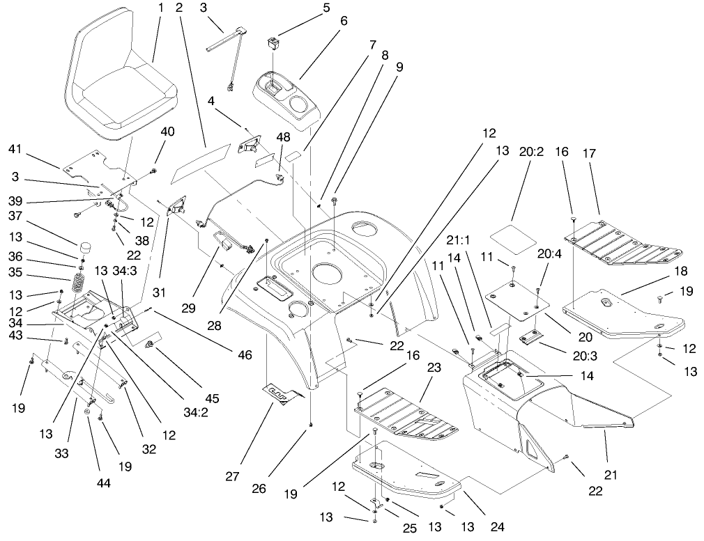 Fender, Footrest, & Seat Assembly