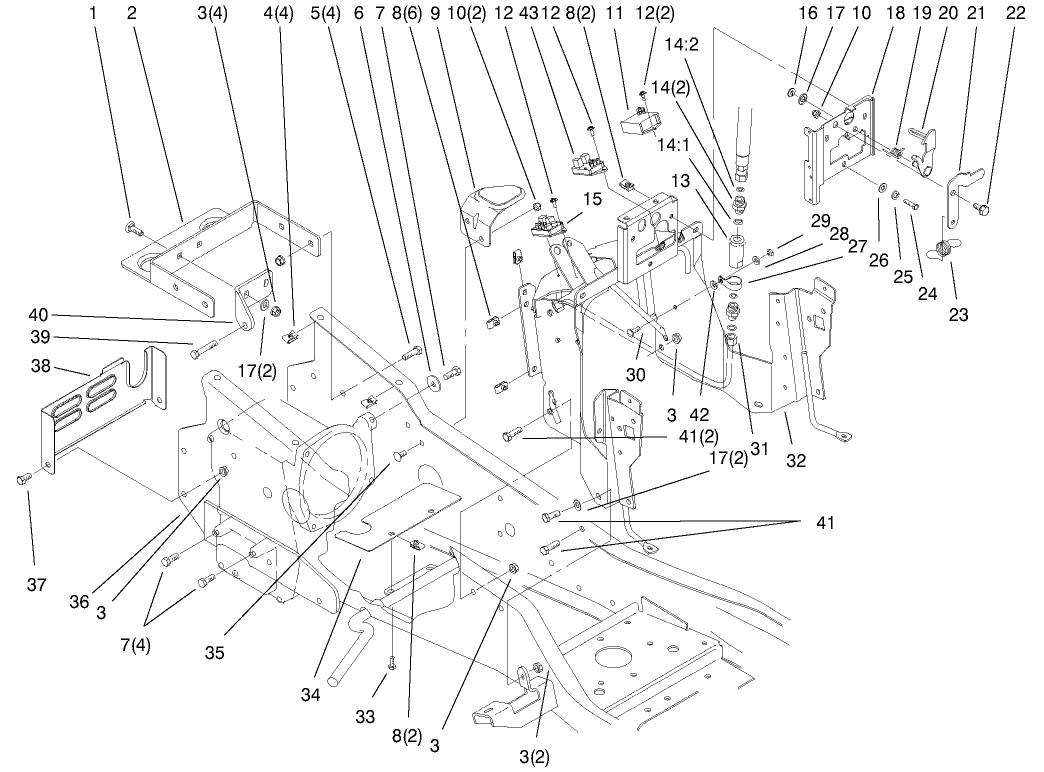 Steering Tower & Fuel Tank Supports Assembly