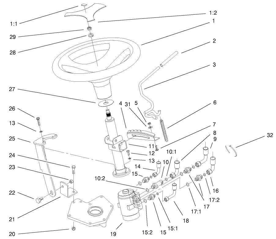 Power Steering & Tilt Assembly