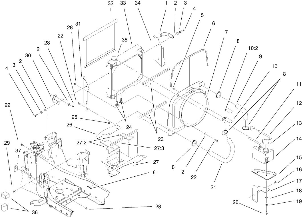 Liquid Cooled Diesel Engine Assembly
