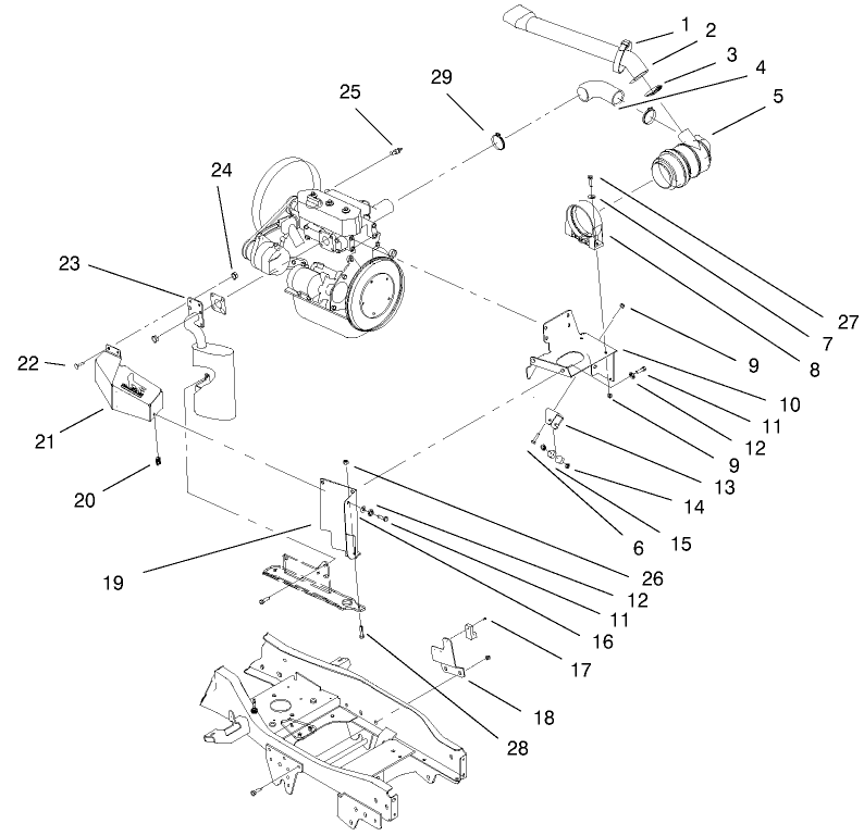Liquid Cooled Diesel Engine Assembly