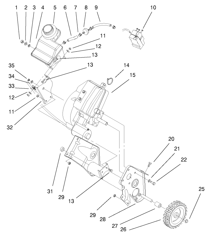 Engine and Frame Assembly