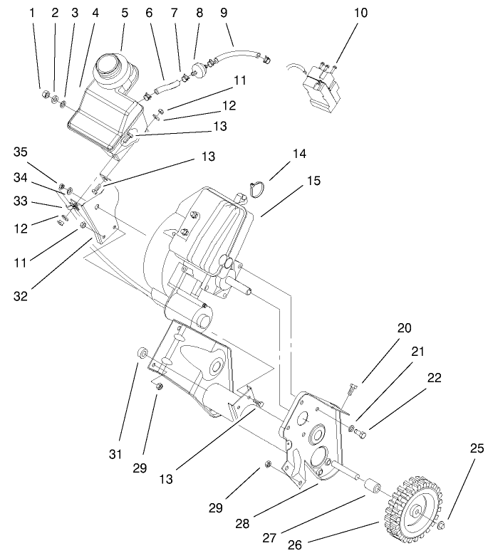 Engine and Frame Assembly