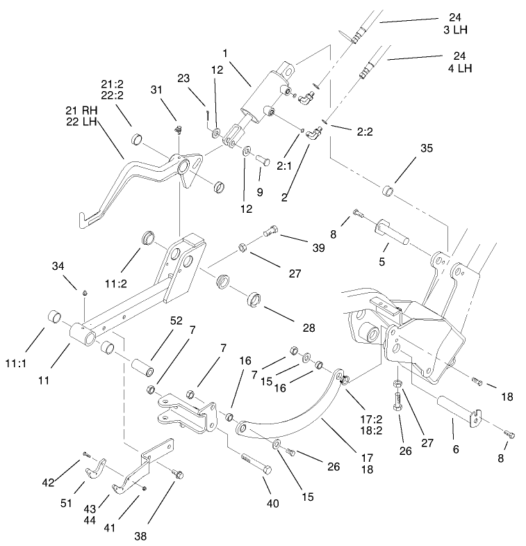 Lift Arm Assembly-L.h. & R,h, Right Arm Shown