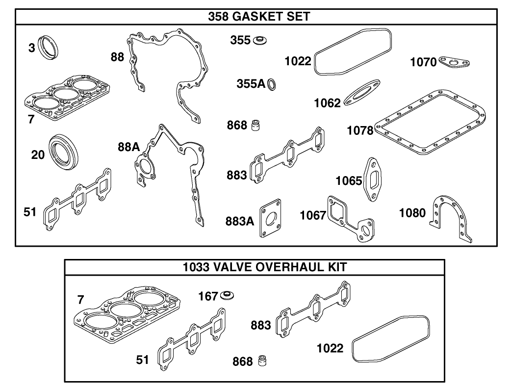 Gasket and Valve Overhaul Kit