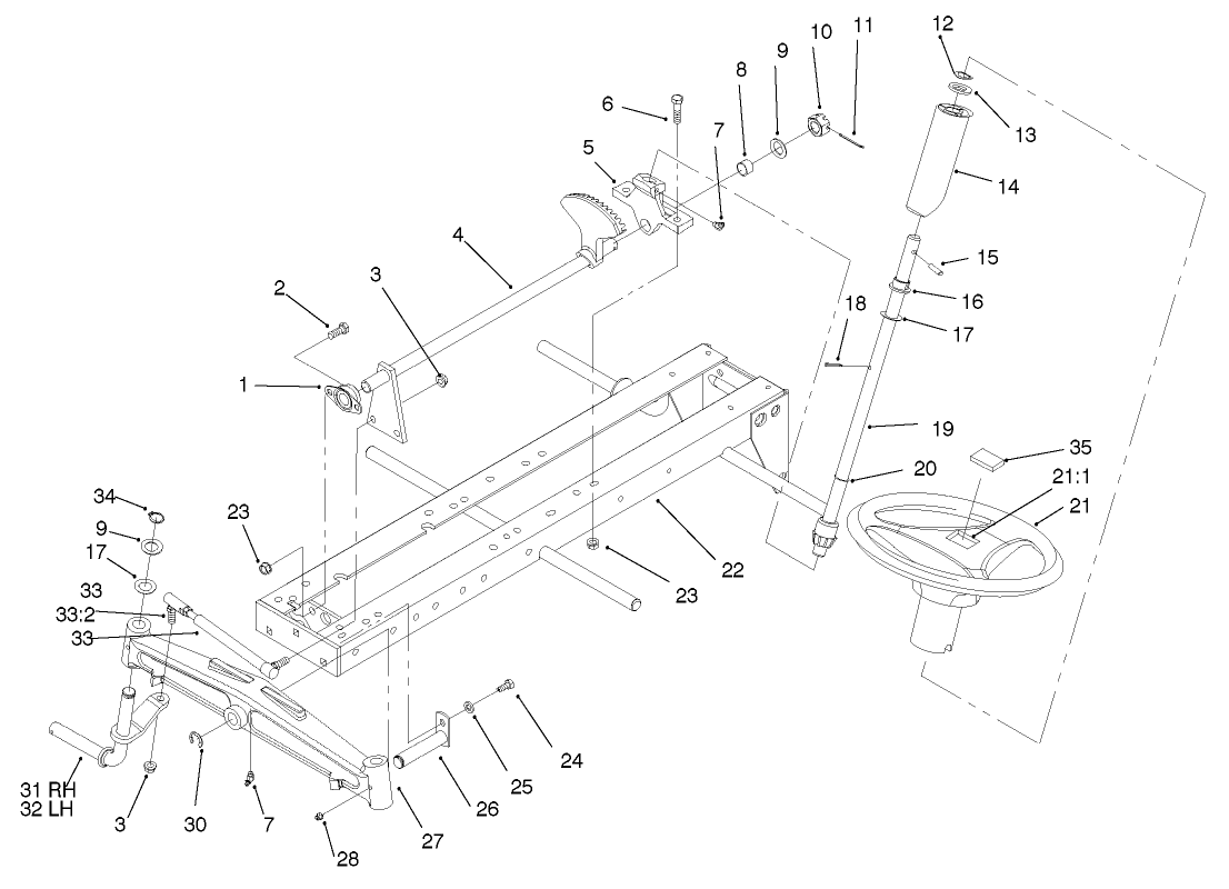 Frame Axle And Steering System
