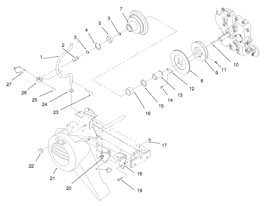 Pto Clutch, Cover And Belt Guides