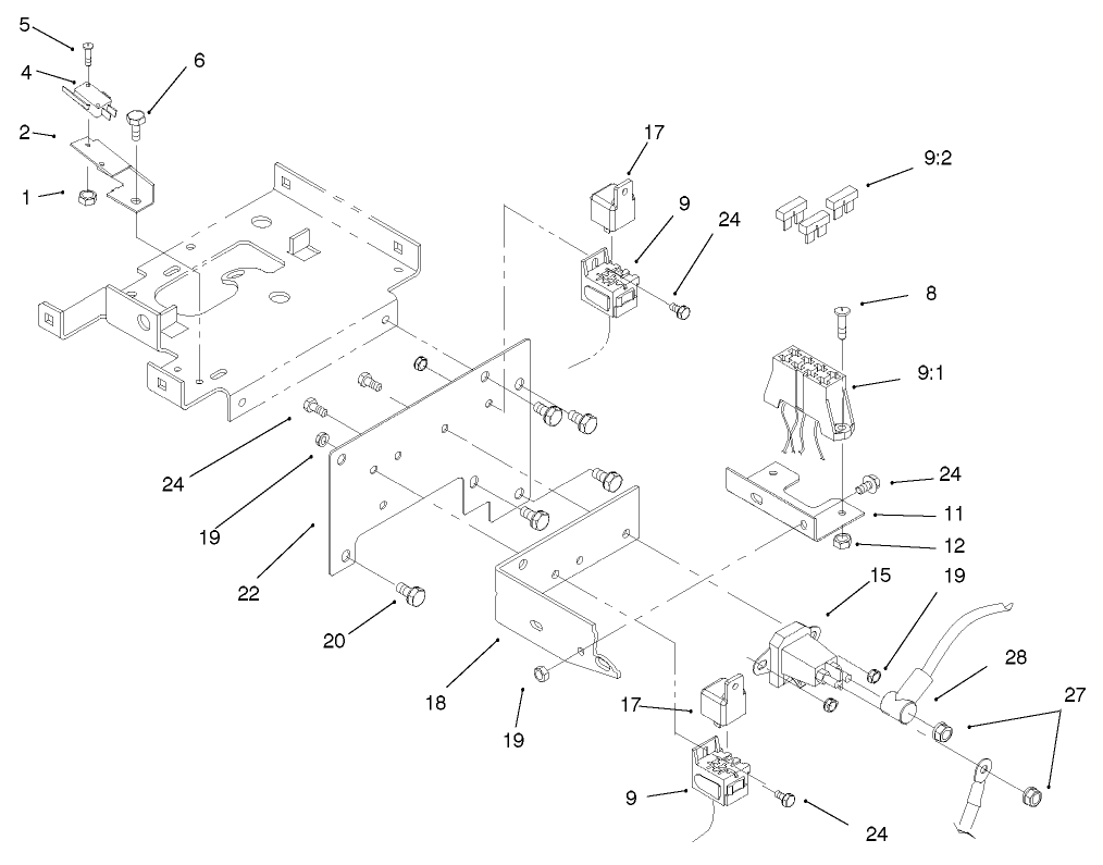 Hoodstand Electrical Housing & Wire Harness