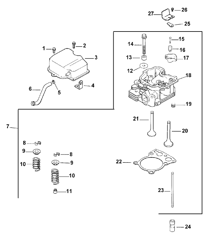 Cylinder/head/valve & Breather