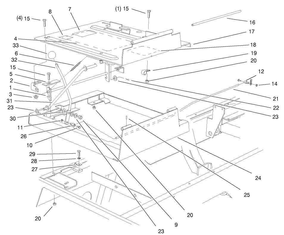 Seat Frame And Throttle Assembly