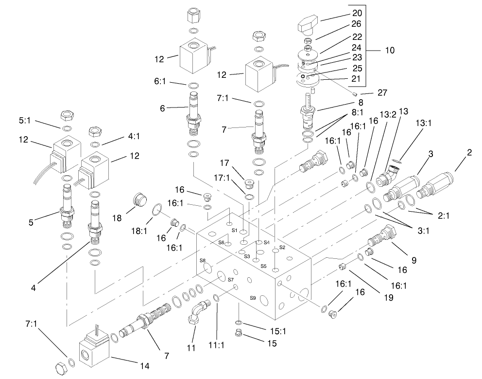 Hydraulic Manifold Assembly No. 98-4579