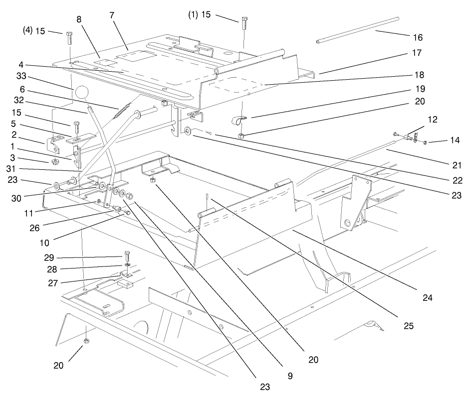 Seat Frame And Throttle Assembly