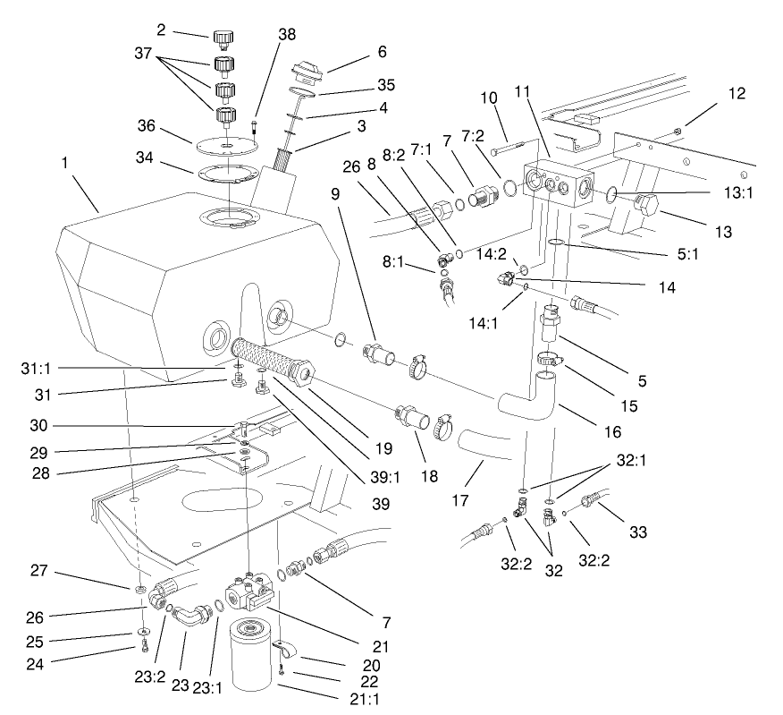 Hydraulic Filter And Reservoir Assembly