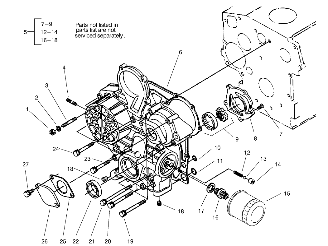 Gear Case And Oil Filter Assembly