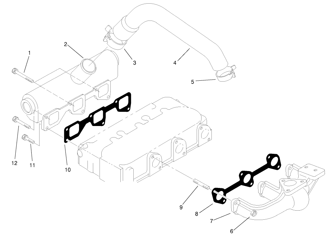 Exhaust Manifold And Gasket Assembly