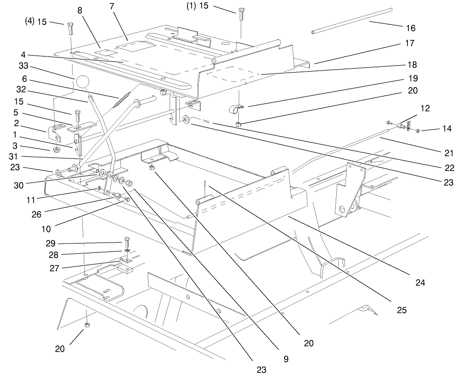 Seat Frame And Throttle Assembly
