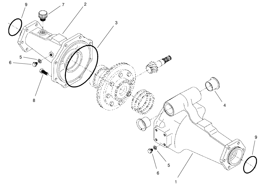 Rear Axle Assembly No. 98-3925 (continued) Axle Support Assembly