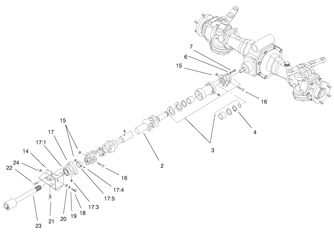 Driveshaft, Clutch Housing And Bearing Assembly