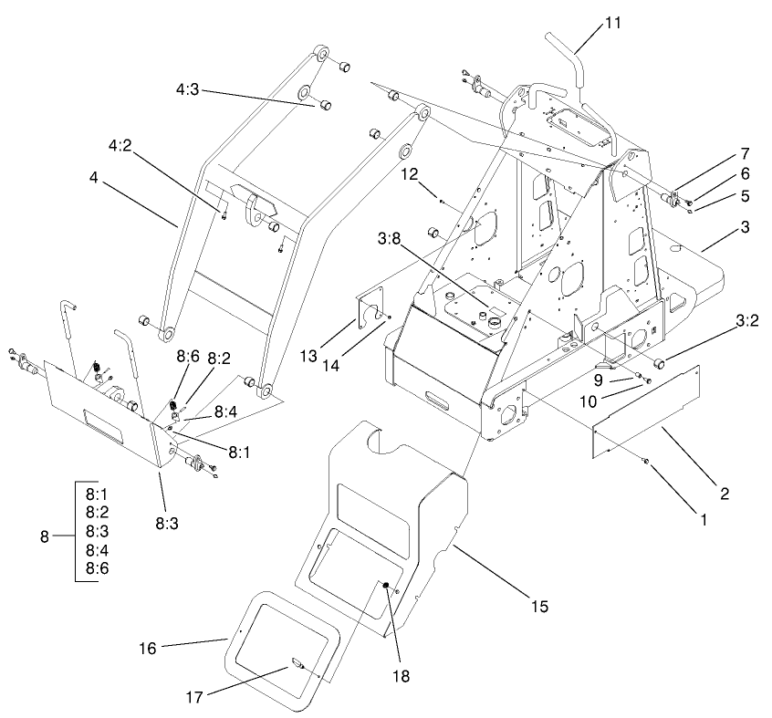 Frame And Loader Arm Assembly