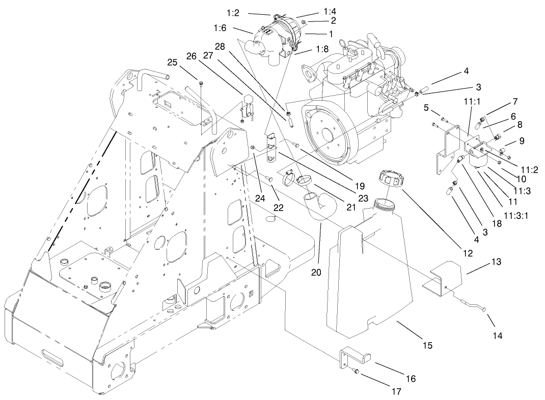 Fuel Tank And Air Filter Assembly